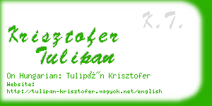 krisztofer tulipan business card